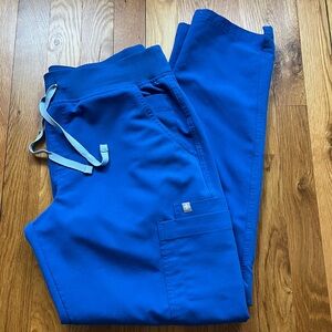 Figs Yola Skinny Leg Royal Blue Colored MEDIUM Scrub Pants